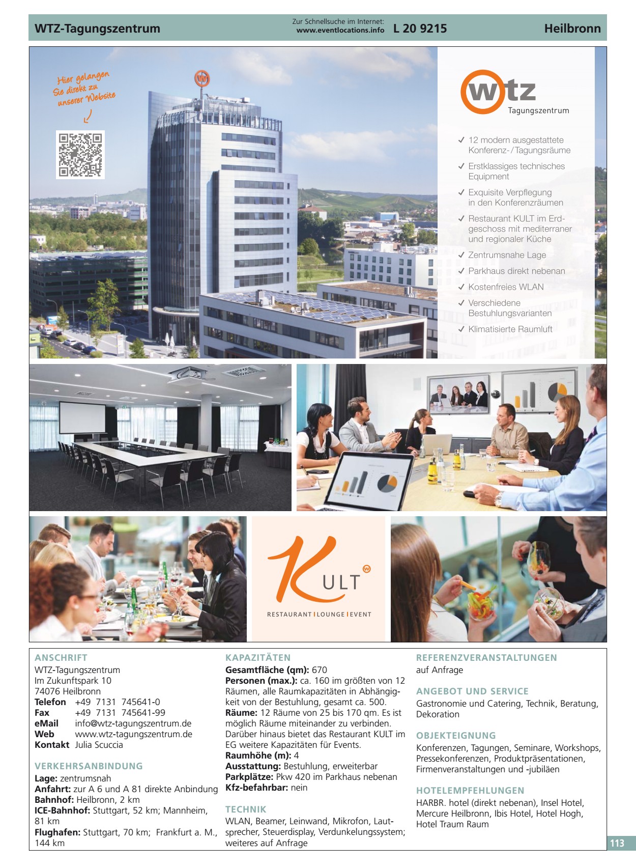 WTZ-Tagungszentrum Heilbronn Bahnhof