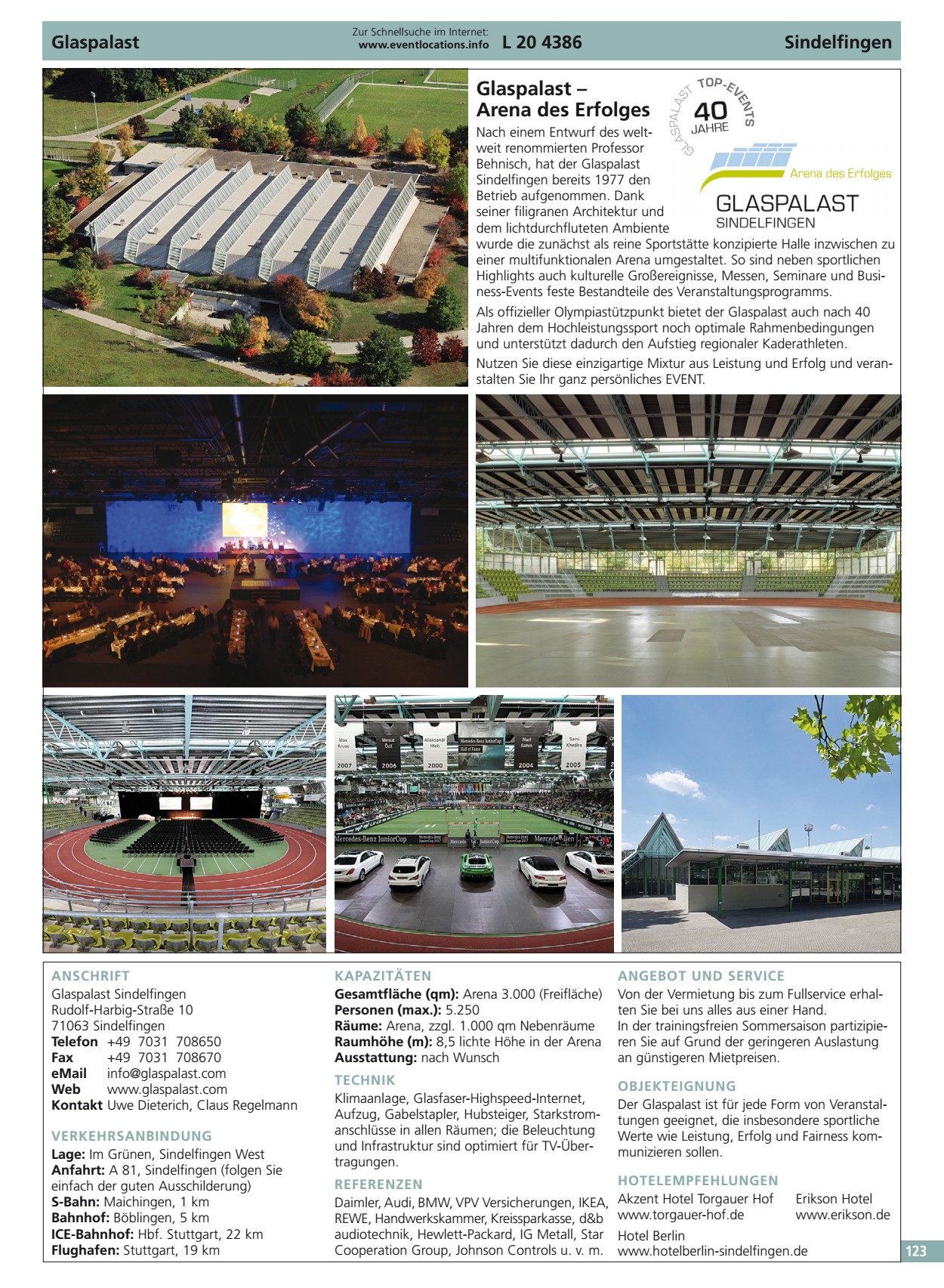 Glaspalast Arena Erfolges