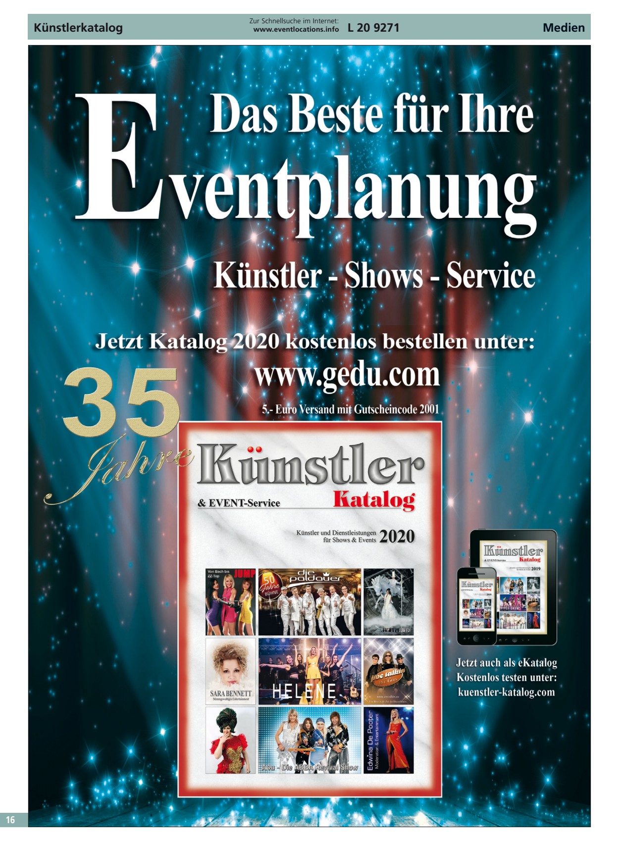 K&uuml;nstlerkatalog Medien