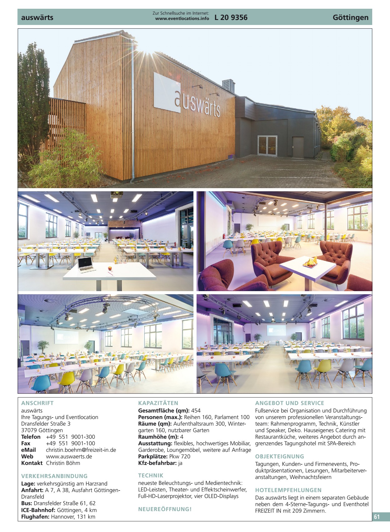 ausw&auml;rts G&ouml;ttingen NEUERE&Ouml;FFNUNG