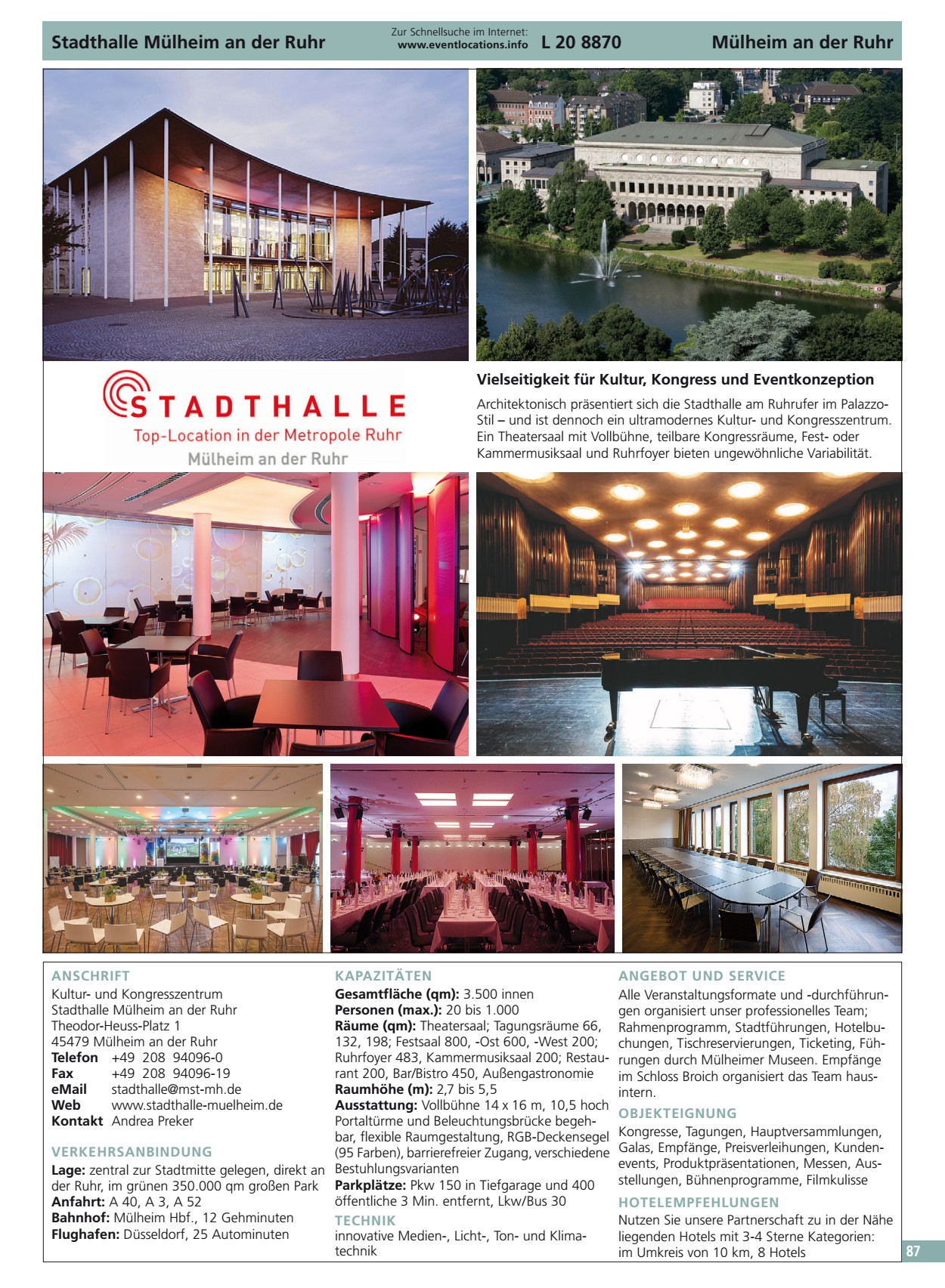 Stadthalle M&uuml;lheim Ruhr