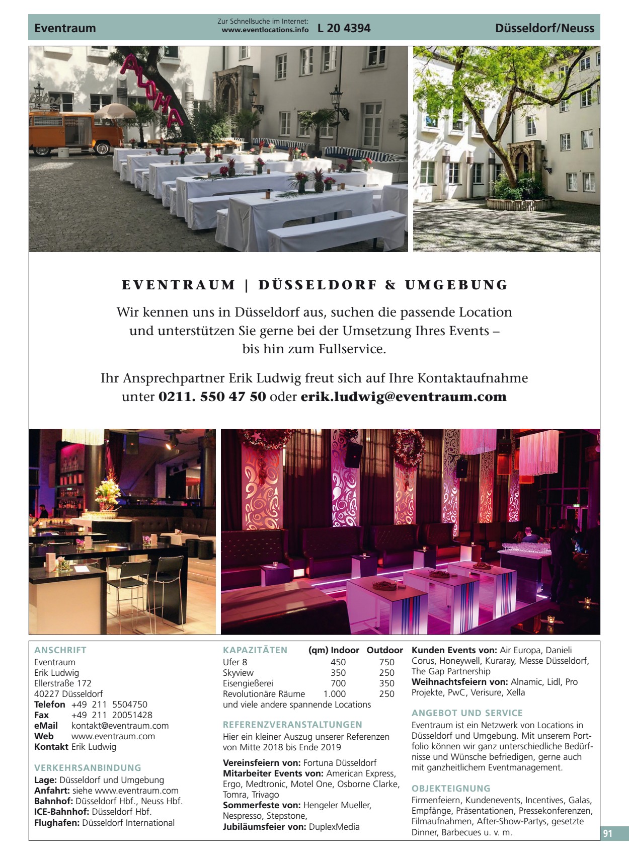 erikludwigeventraumcom Eventraum D&uuml;sseldorfNeuss