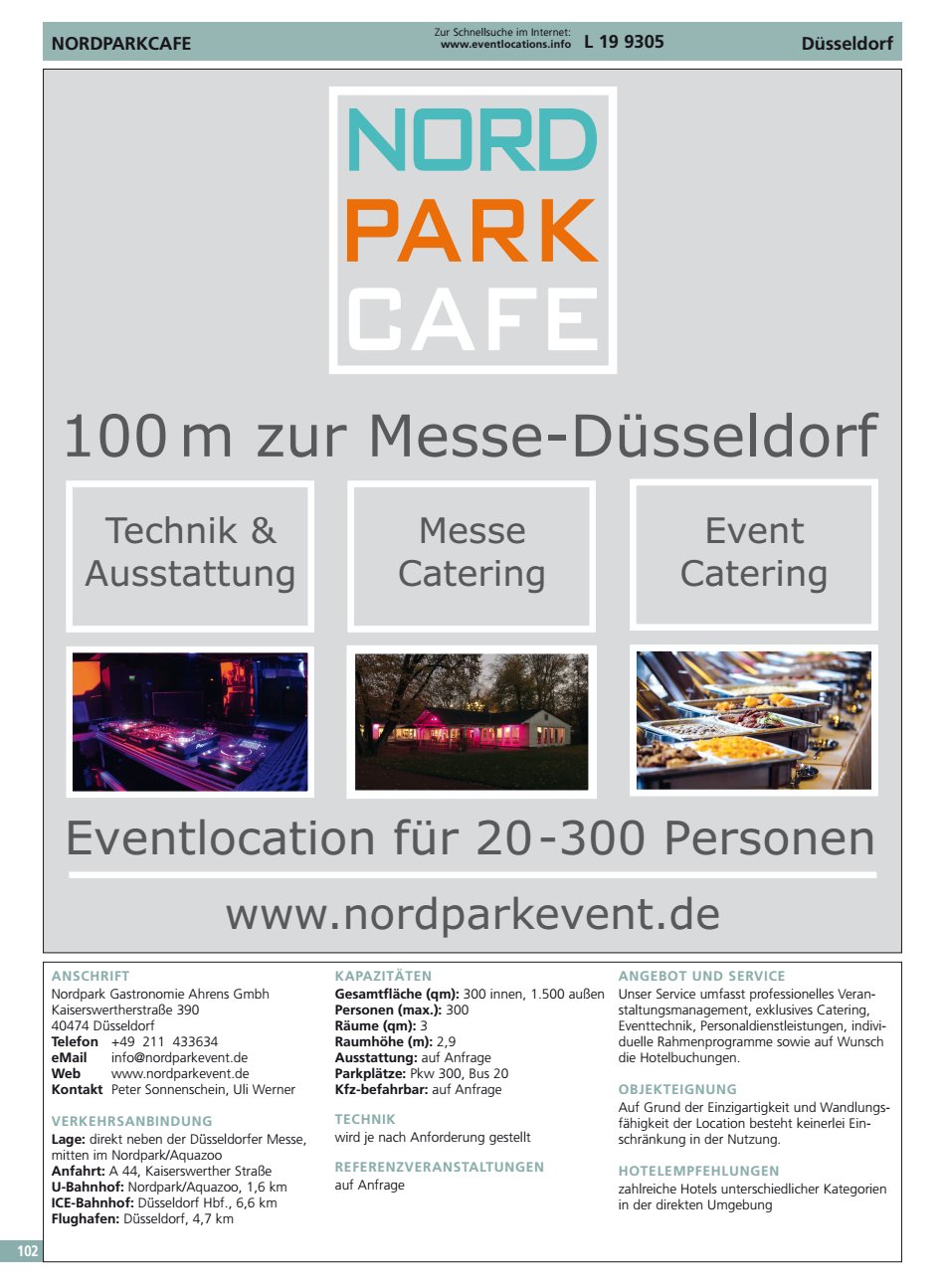 Messe-D&uuml;sseldorf NORDPARKCAFE sseldorf
