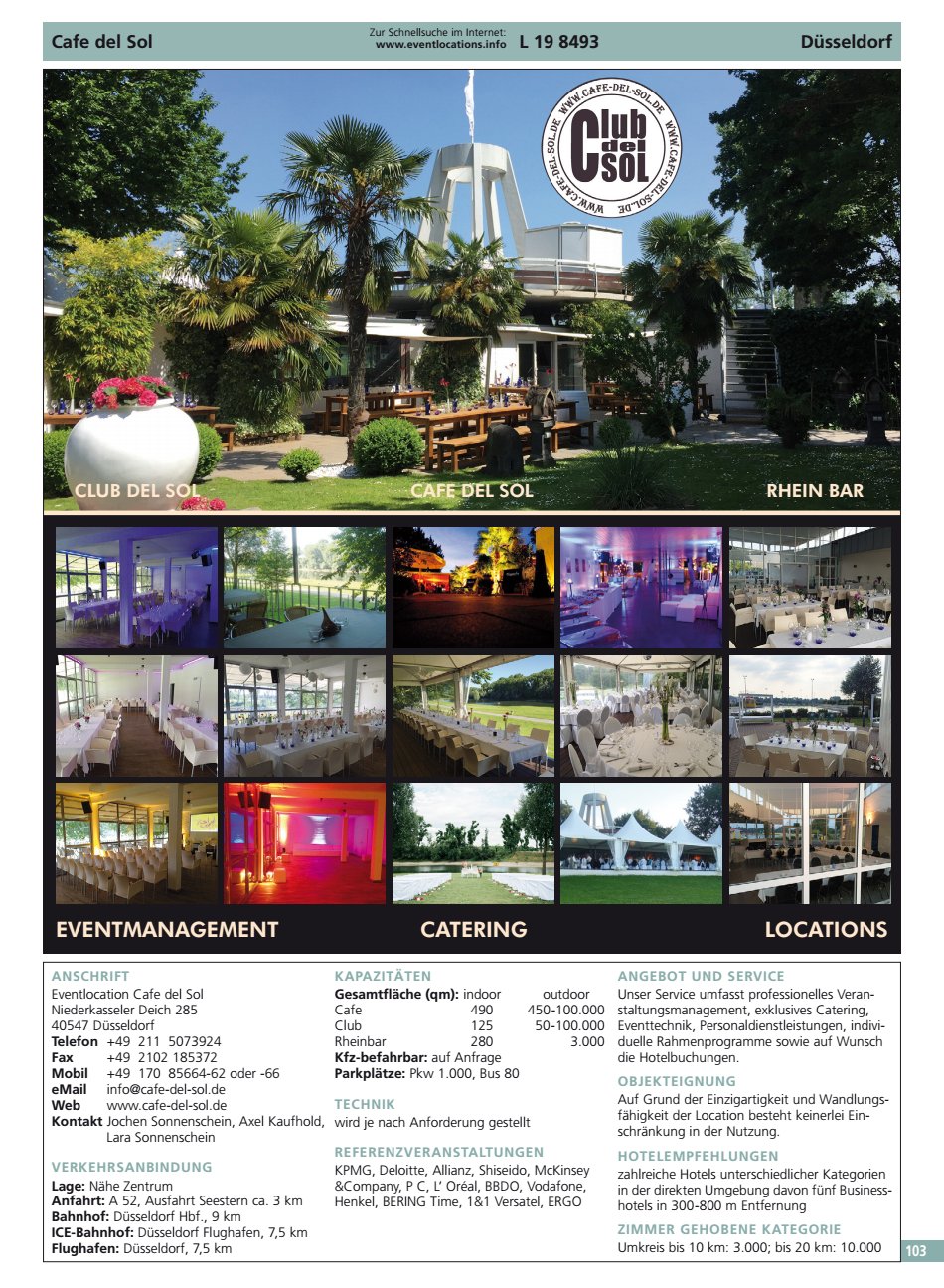 Cafe D&uuml;sseldorf ANSCHRIFT