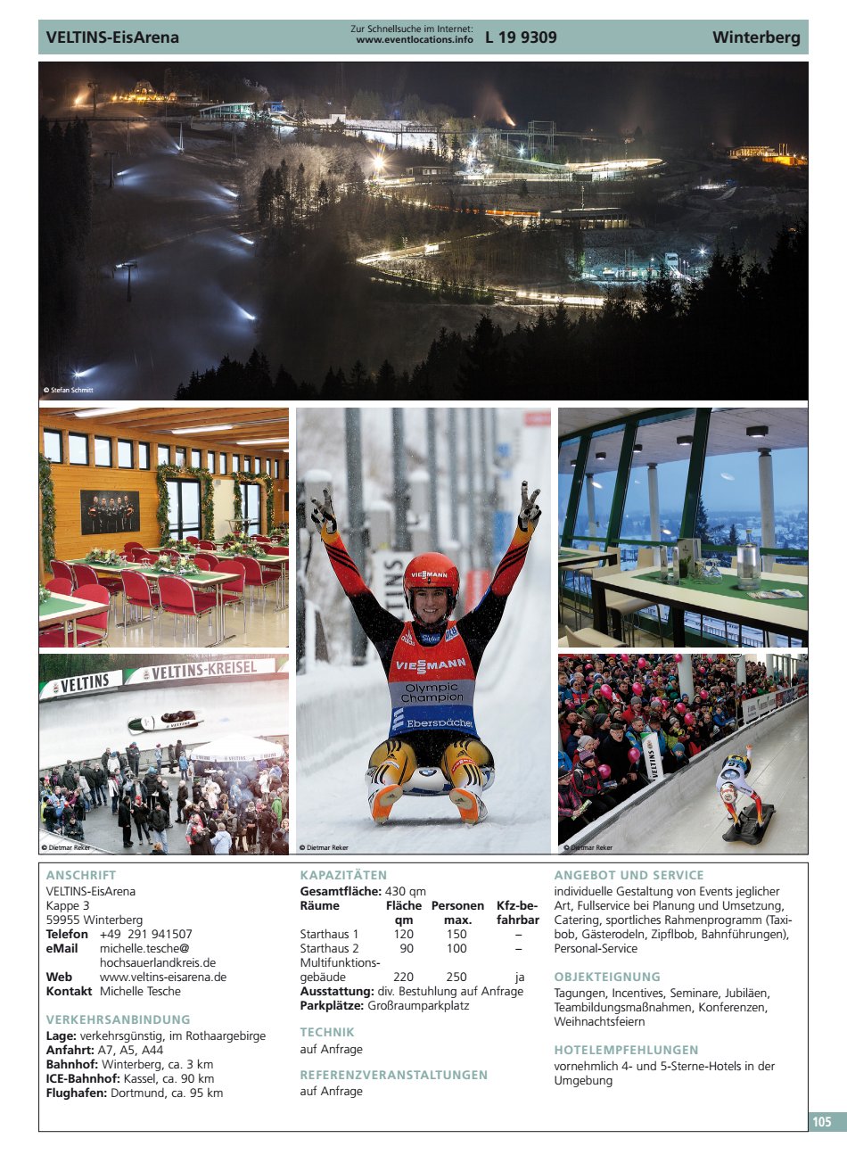 VELTINS-EisArena Winterberg ANSCHRIFT