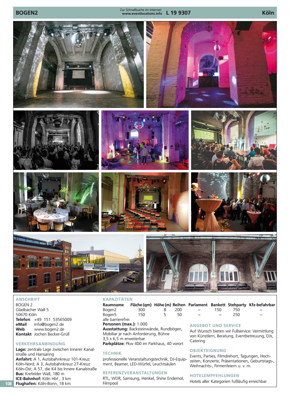 BOGEN K&ouml;ln ANSCHRIFT