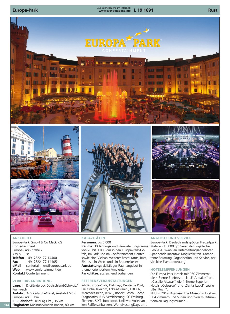 Europa-Park Rust ANSCHRIFT