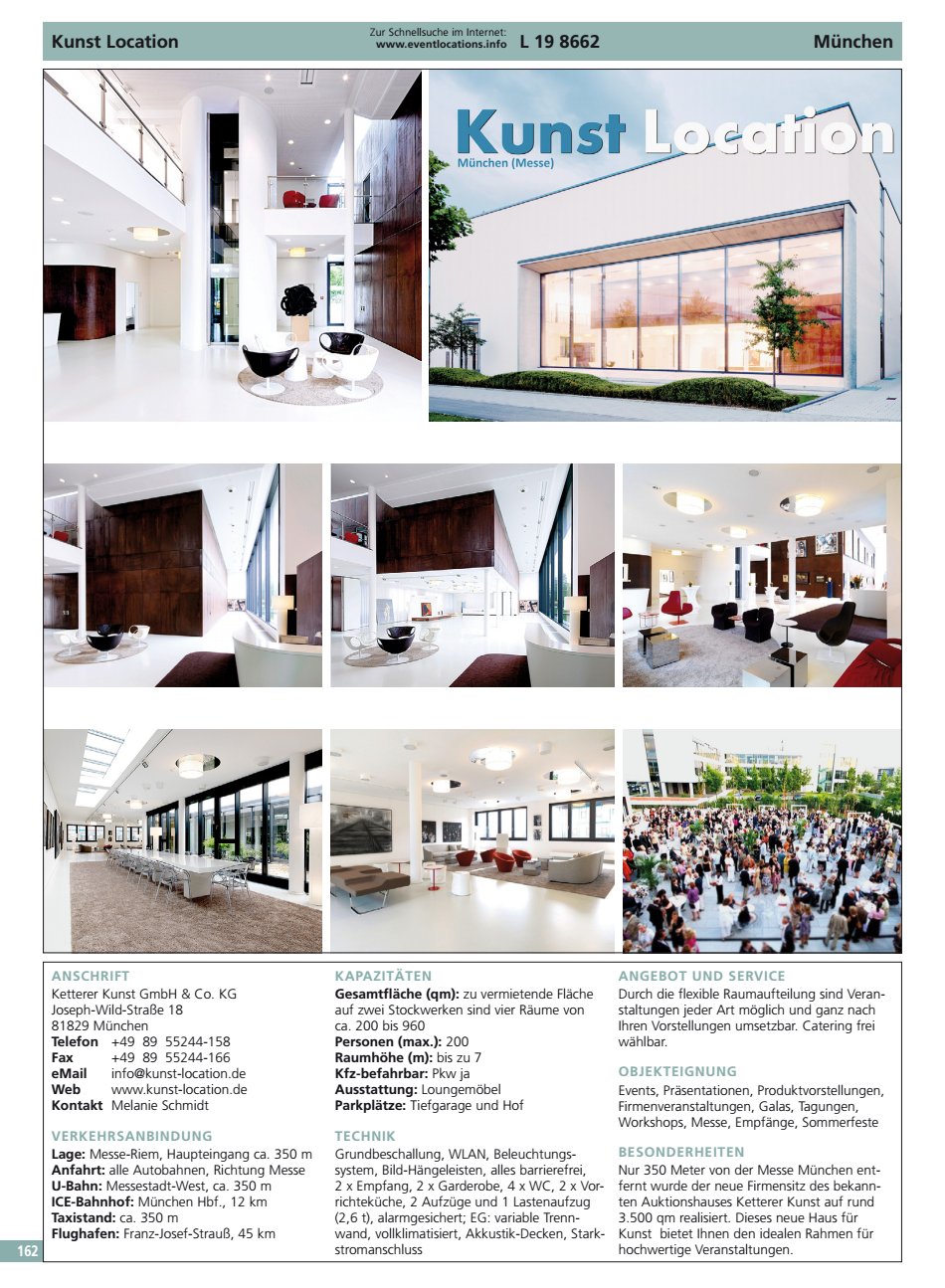 Kunst Location M&uuml;nchen