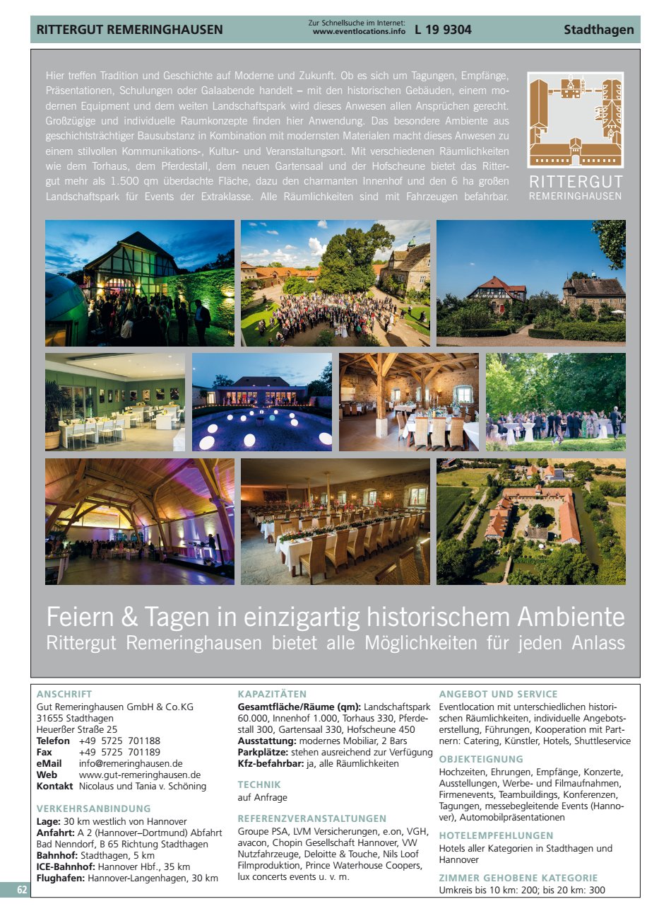 RITTERGUT REMERINGHAUSEN Stadthagen