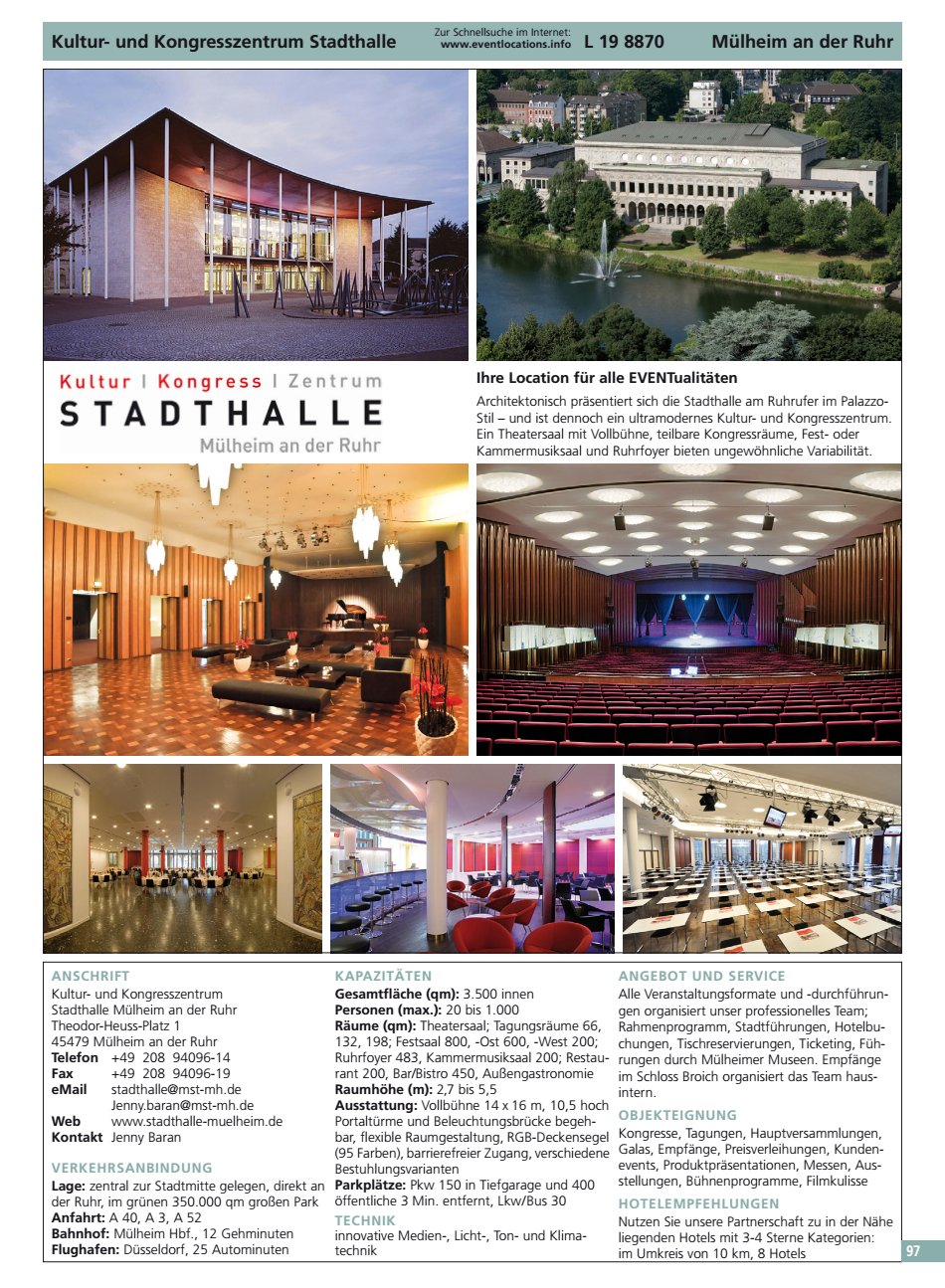 Kultur- Kongresszentrum Stadthalle